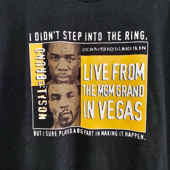 MGM Grand Las Vegas Mike Tyson Vs Frank Bruno Boxing Match T Shirt 1996 Size XL - Picture 2 of 7
